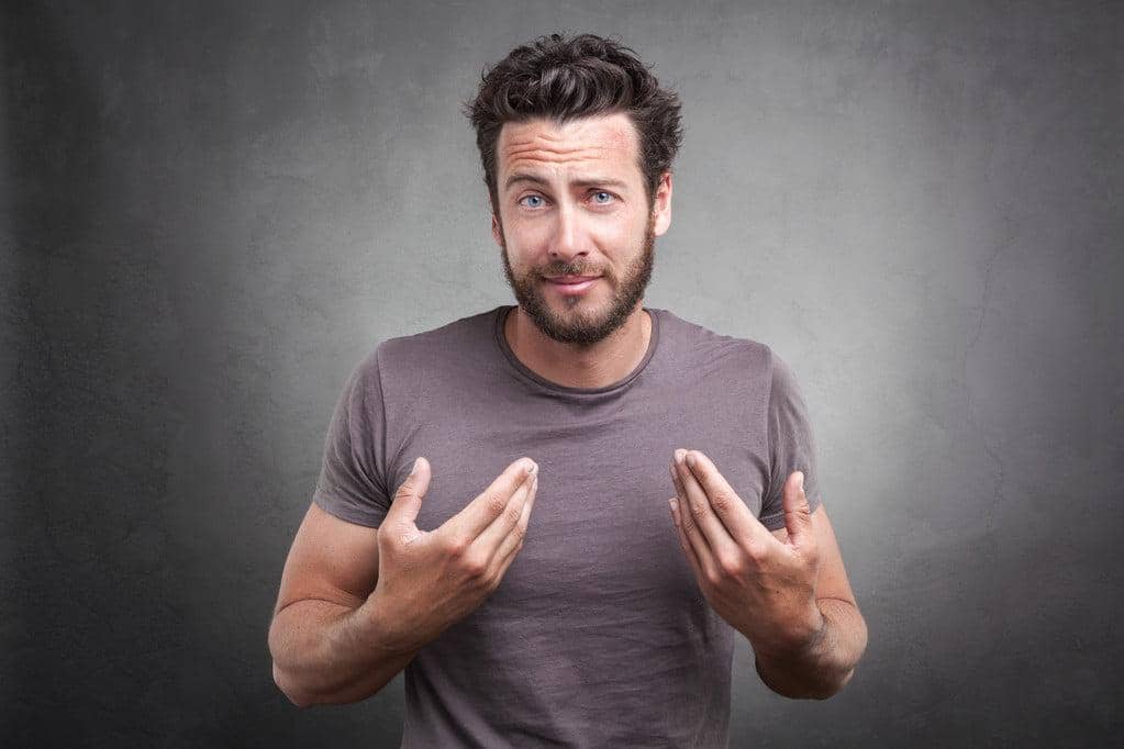12 Behaviors Clueless Husbands Do That Cause Walkaway Wife 7 stock photo surprised adult asking you mean me