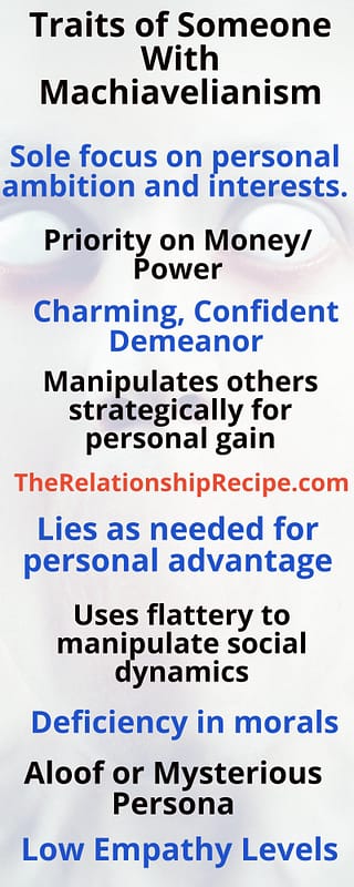 Machiavellianism in Relationships: 4 Helpful Ways to Handle It 5 Traits of someone with Machiavelianism Infographic