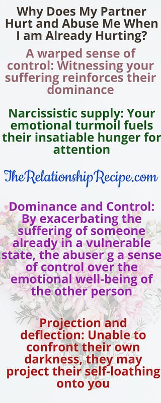 My Partner Abuses Me When I'm Already Hurting 3 Infographic: Why Does My Partner Hurt and Abuse Me When I am Already Hurting?