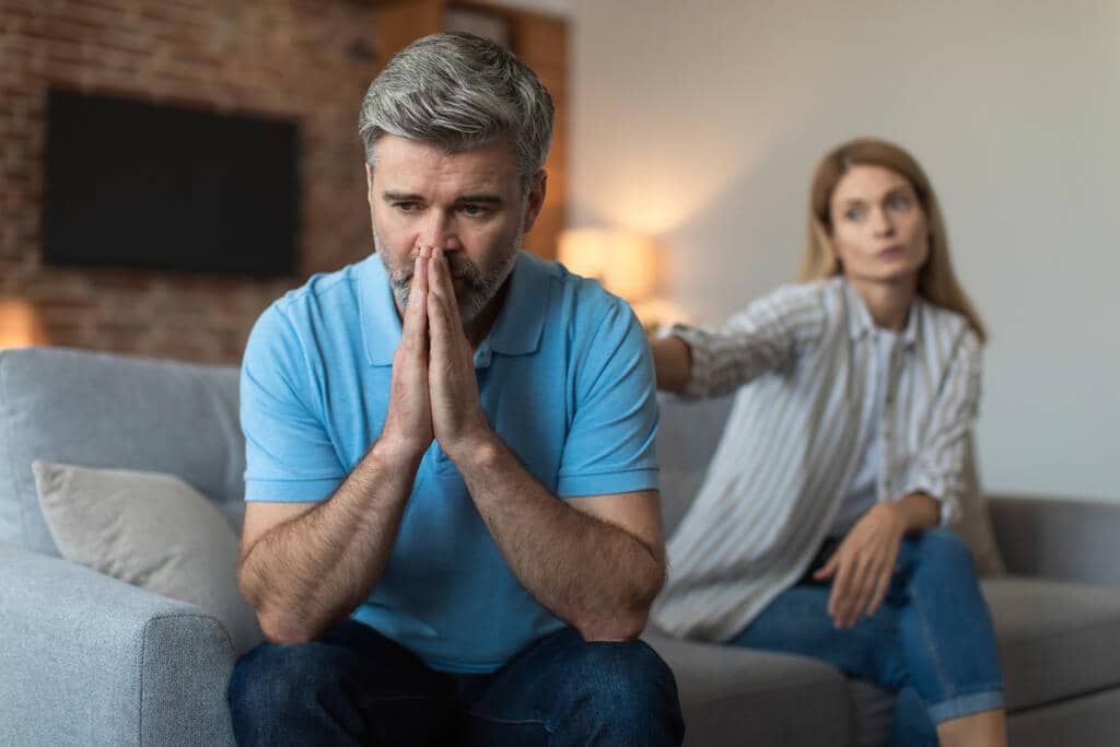 Guide to Honest Divorce Talk: 5 Examples and Possible Reactions 11 sad middle aged caucasian woman calm unhappy offended man lady 1