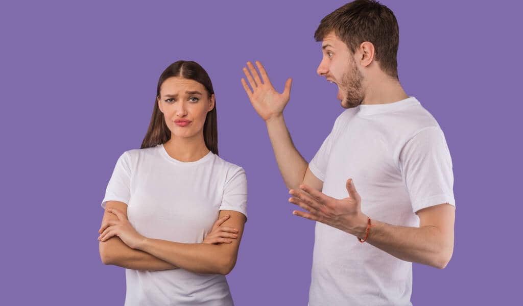 Can Opposing Political Views Destroy a Relationship? 9 young guy arguing with his girlfriend who ignoring him