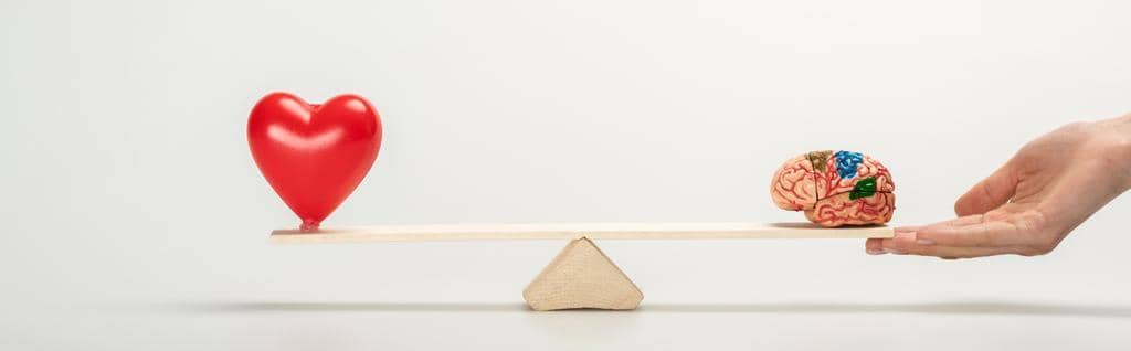 Guide to Honest Divorce Talk: 5 Examples and Possible Reactions 8 panoramic shot woman holding seesaw human brain red heart white