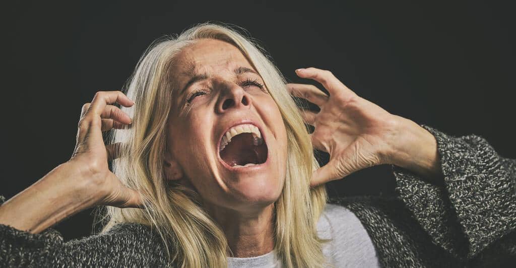 Can Opposing Political Views Destroy a Relationship? 12 screaming senior woman mental health depression bipolar anxiety stress scary