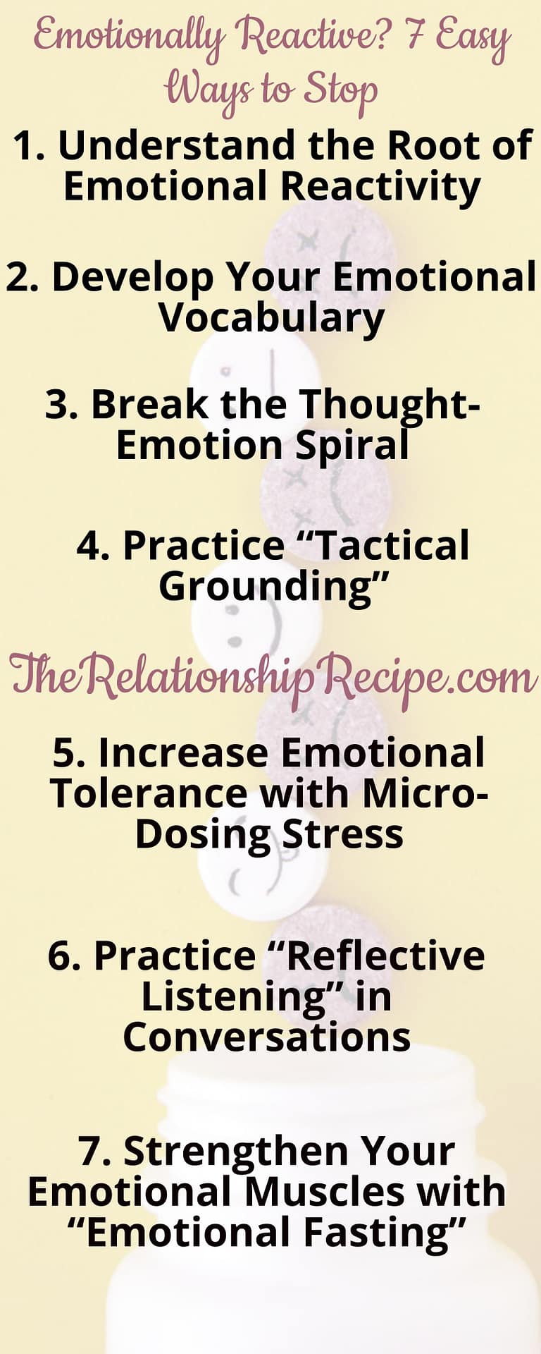 Emotionally Reactive? 7 Easy Ways to Stop Losing Your Cool 20 Emotionally Reactive? 7 Easy Ways to Stop Infographic