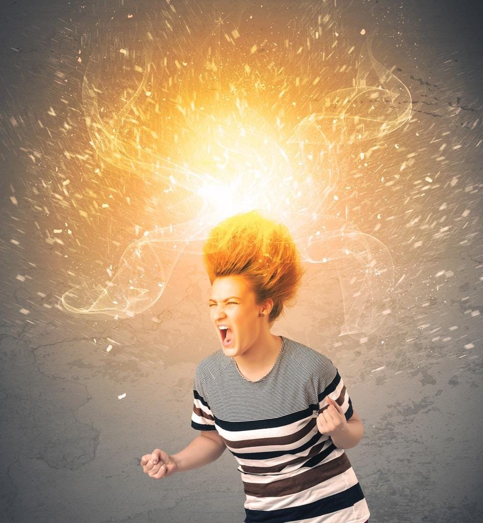 How to Discuss Your Husband's Hygiene Without a Fight 7 young woman with energetic exploding red hair