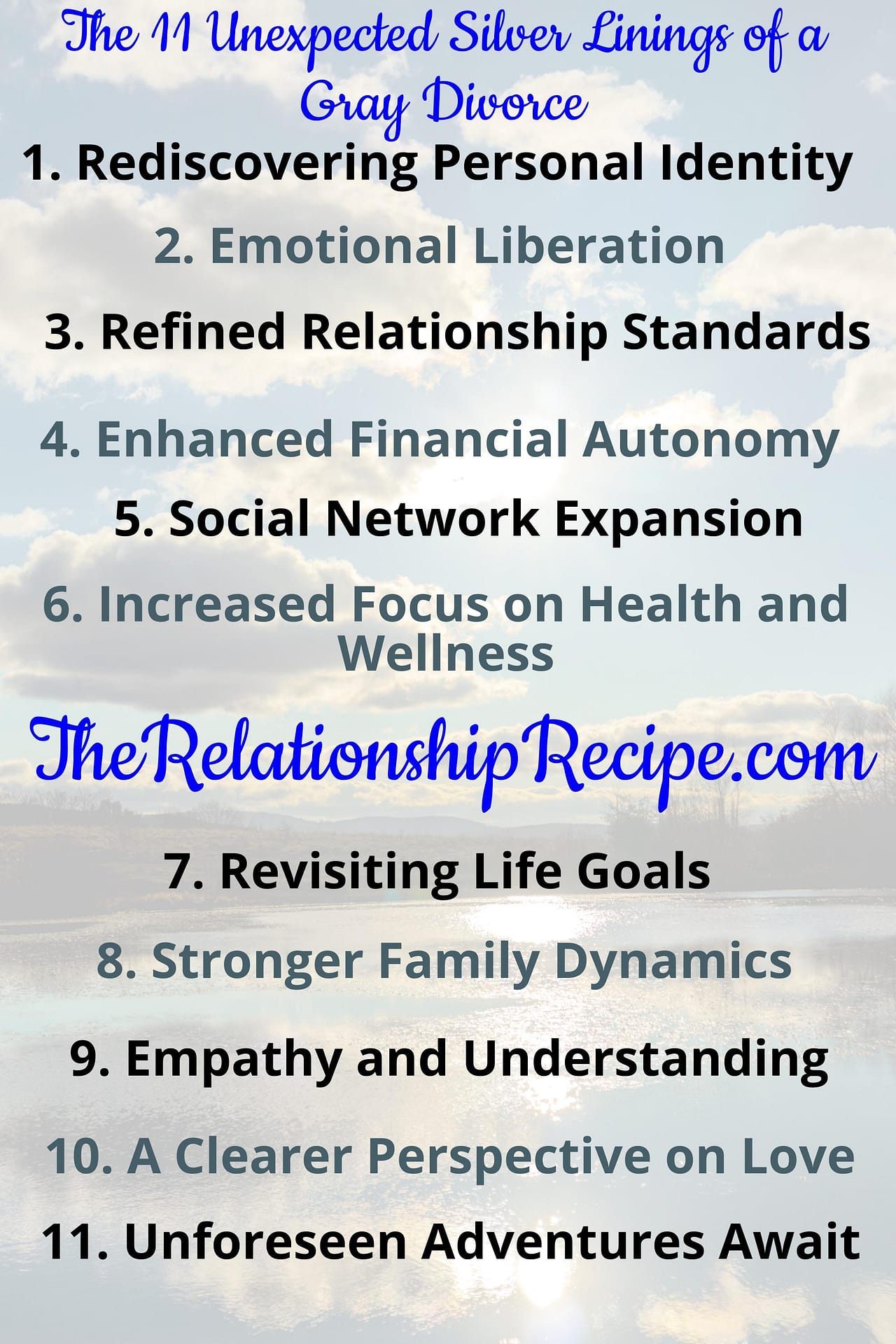 The 11 Unexpected Silver Linings of a Gray Divorce 13 Gray Divorce, and the Unexpected Silver Linings It Brings Infographic