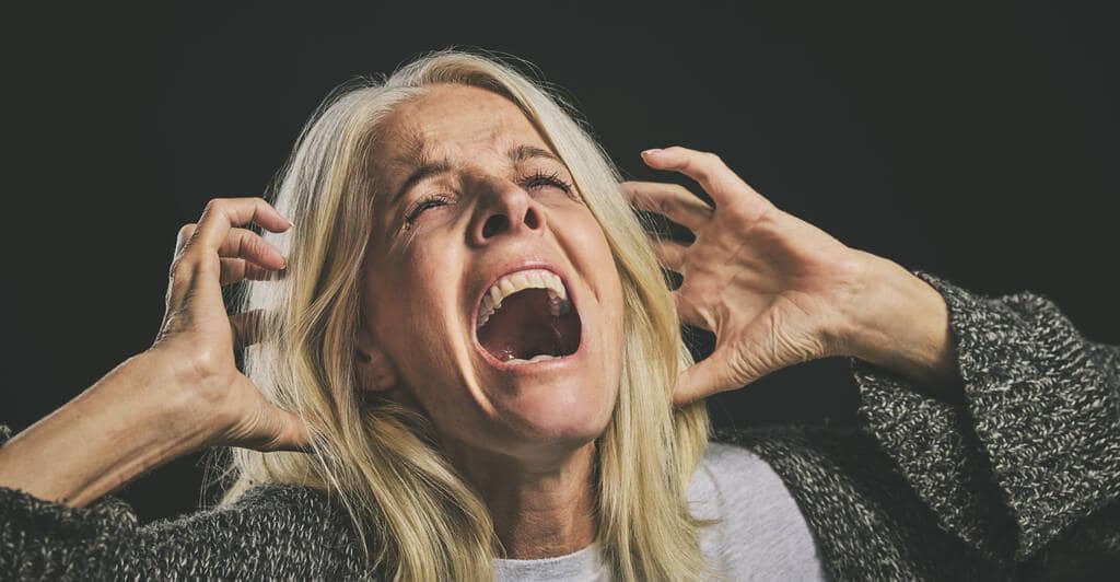 7 Burning Signs of Crazy-Making Behavior in Relationships 13 screaming senior woman mental health depression bipolar anxiety stress scary