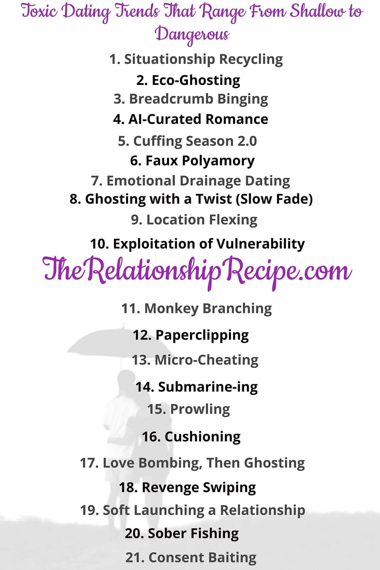 2025’s Most Toxic Dating Trends: Behaviors You Need to Avoid 24 Toxic Dating Trends: Behaviors You Need to Avoid Infographic