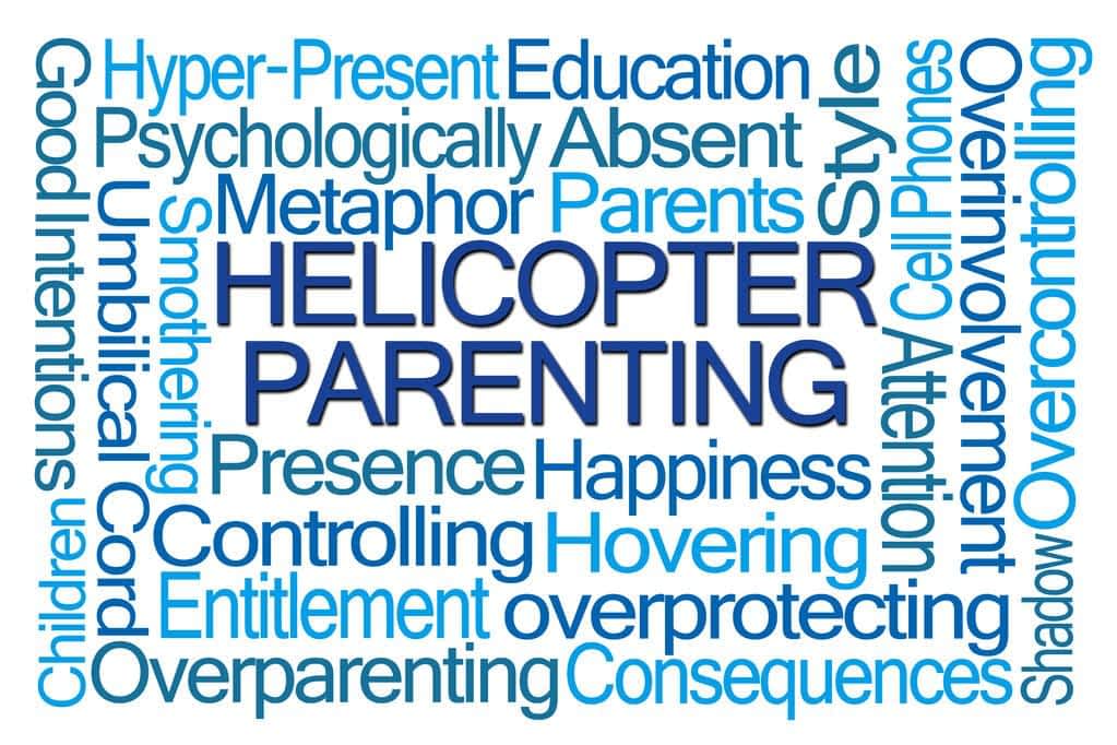 helicopter parenting word cloud