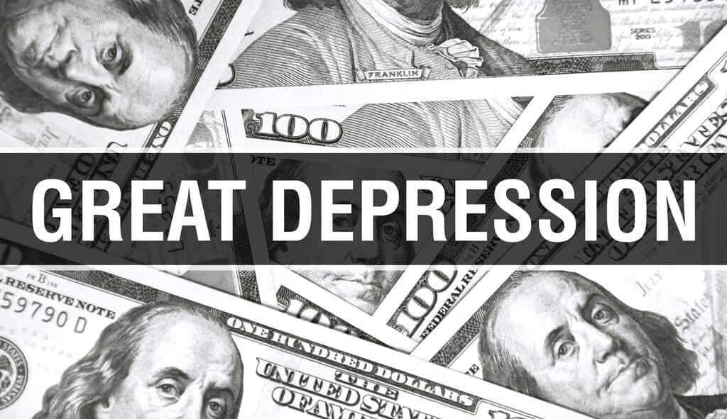 Great Depression 2.0: 30 Frugal Lessons For Hard Times 4 great depression text concept closeup american dollars cash money rendering