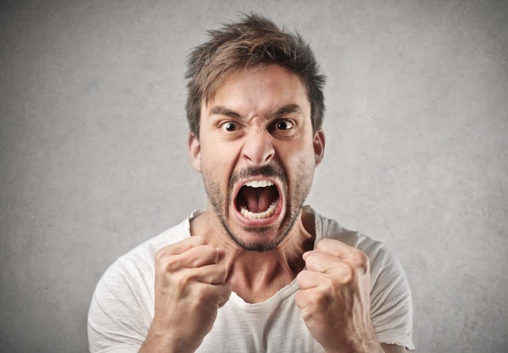 angry shouting man