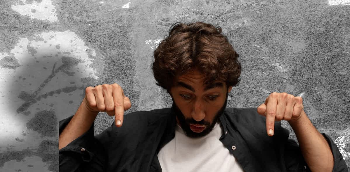 Man showing obvious signs he struggles with accountability