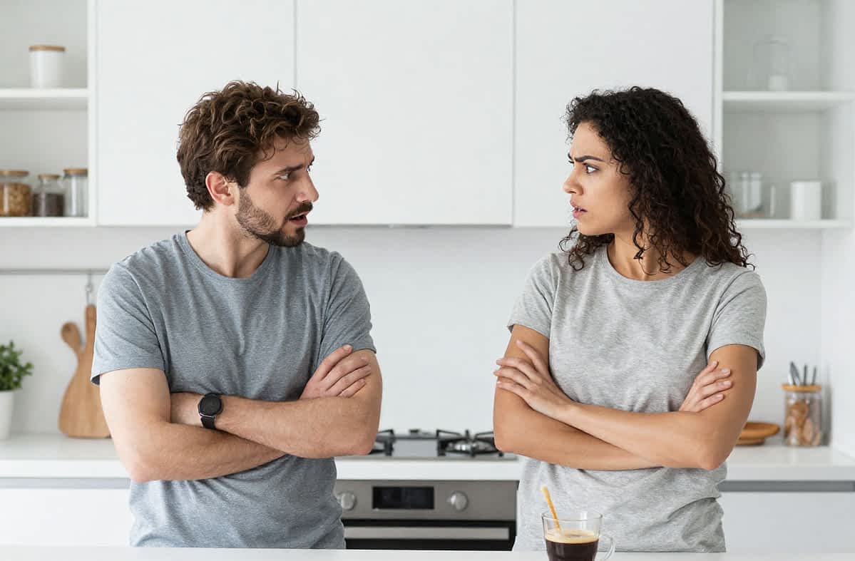 Woman upset with her man because she doesn't see the signs a man is willing to change