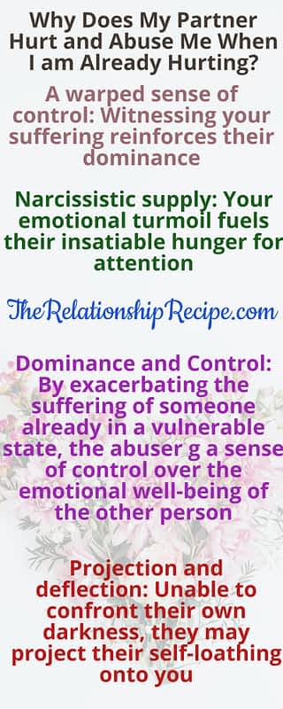 Infographic: Why Does My Partner Hurt and Abuse Me When I am Already Hurting?