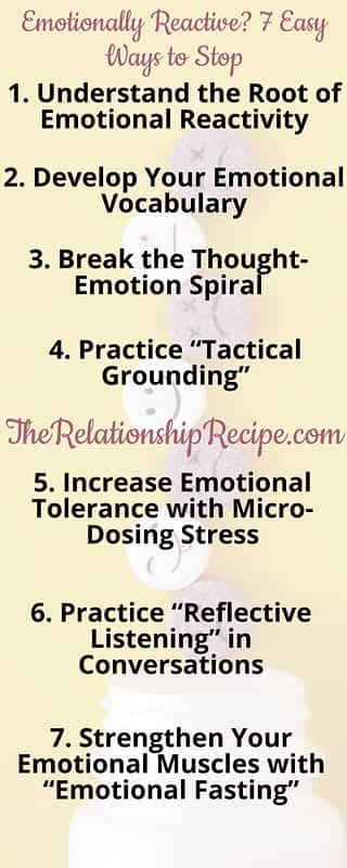 Emotionally Reactive? 7 Easy Ways to Stop Infographic