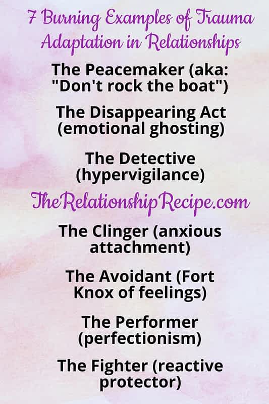 7 Burning Examples of Trauma Adaptation in Relationships Infographic