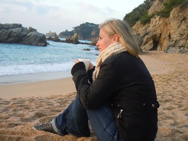 having a coffee in nature