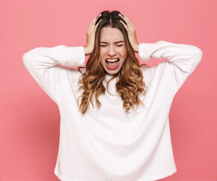 crazy-making woman screaming
