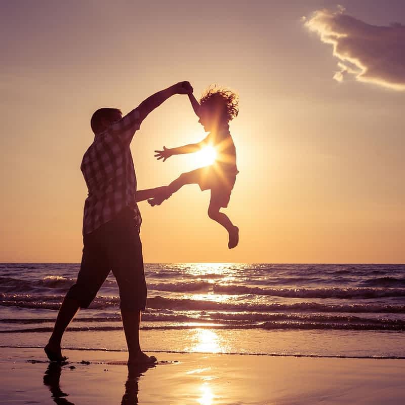 Parental Emotional Enmeshment Trauma: 7 Reasons Why Children Should Never Be Born With Jobs 10 father and son playing on the beach at the sunset time