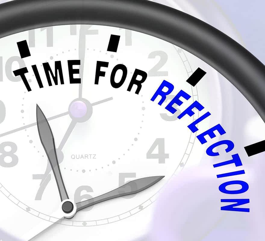 time for reflection message means ponder or reflect