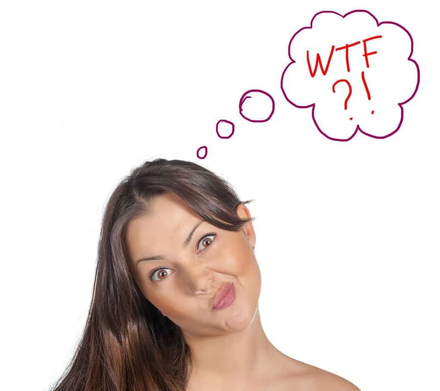 Emotional Toll of Divorce: 7 Things That Push Our Absolute Limits 3 brunette girl thinking bubble wtf concept