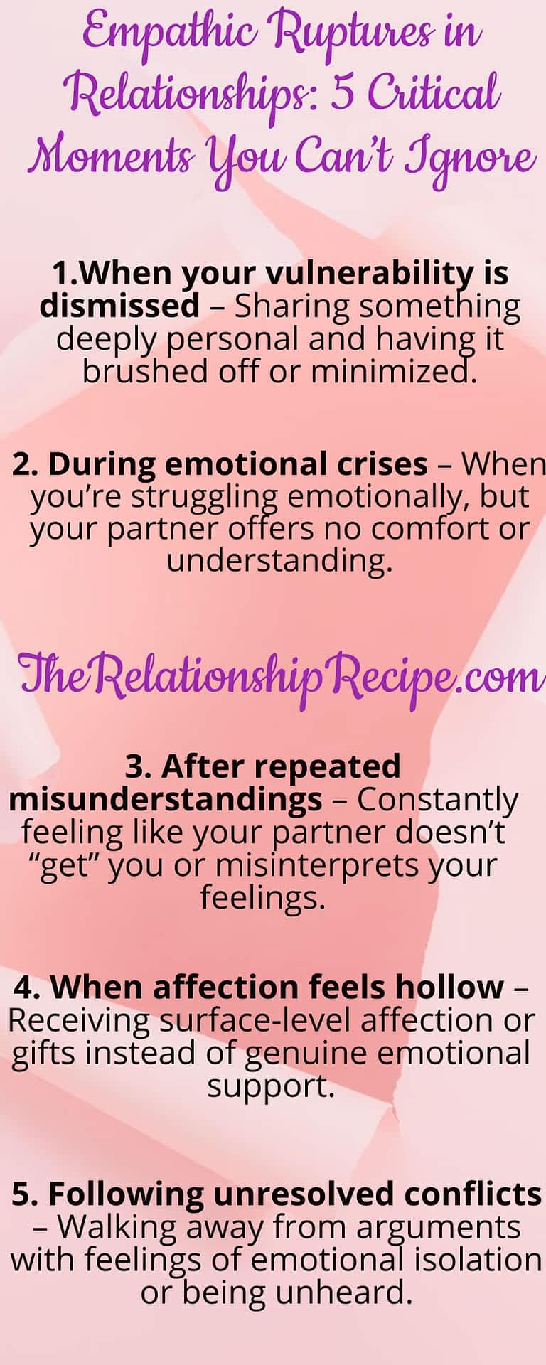Empathic Ruptures in Relationships: 5 Critical Moments You Can’t Ignore Infographic