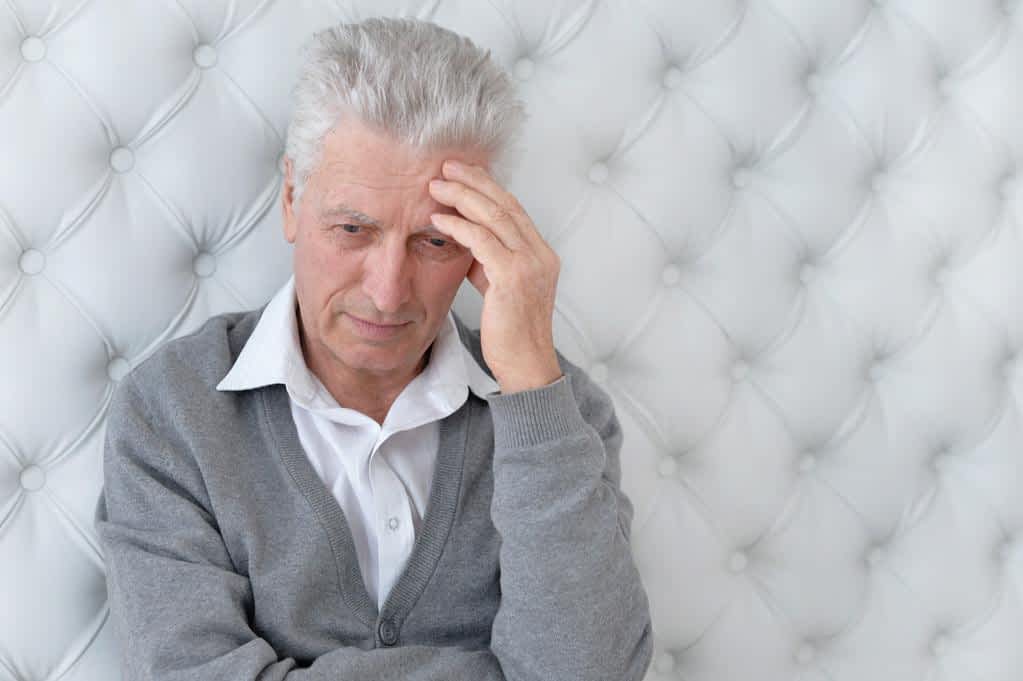 sad senior man