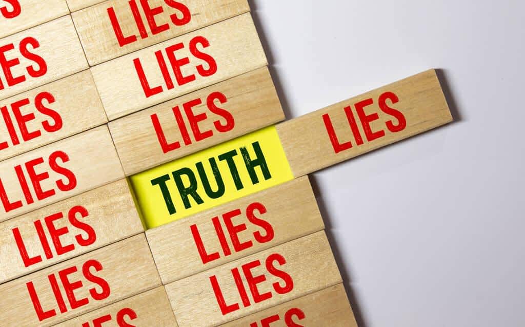 Inside the Narcissistic Mind: 5 Reasons Truth Holds No Value 6 word lies truth wooden block concept
