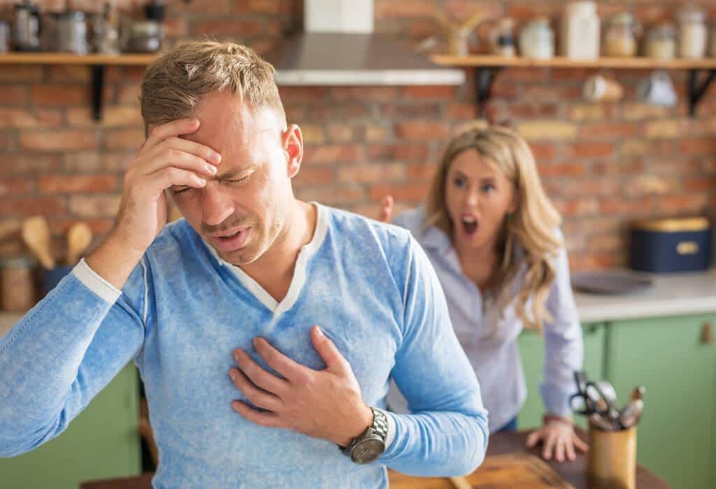 Resentment in Marriage: The 10 Disastrous Root Causes 7 woman screaming shouting her man kitchen