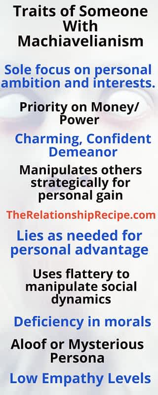 Machiavellianism in Relationships: 4 Helpful Ways to Handle It 5 Traits of someone with Machiavelianism Infographic