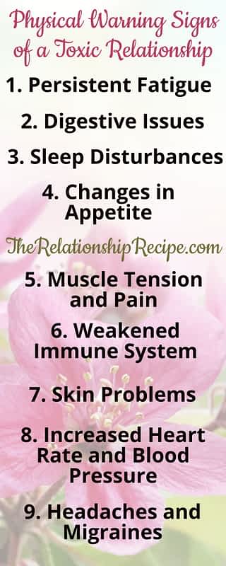 Physical Warning Signs of a Toxic Relationship Infographic