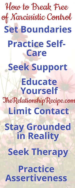 How to Break Free of Narcissistic Control Infographic
