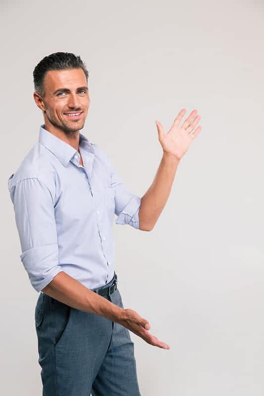 businessman bragging