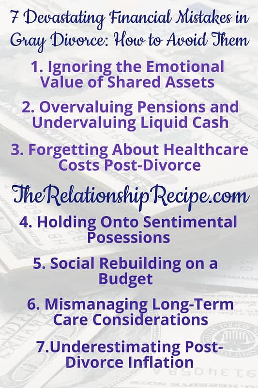 7 Devastating Financial Mistakes in Gray Divorce: How to Avoid Them Infographic