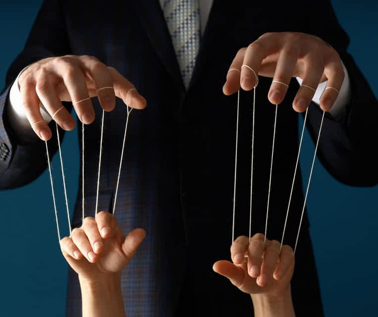 man controlling a woman