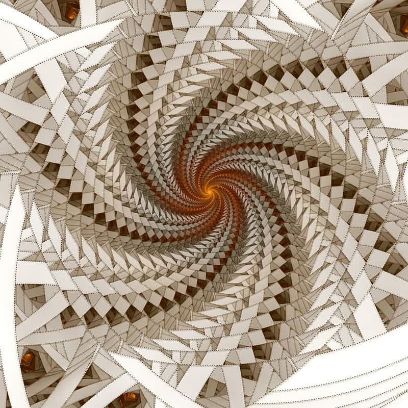 abstract fractal spiral on the white background