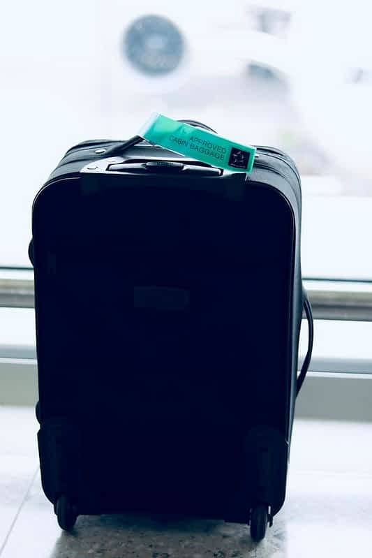 Why Some Men Hate Single Moms: 9 Shocking Reasons 9 Close-up of a black suitcase with a cabin approved tag in airport setting.